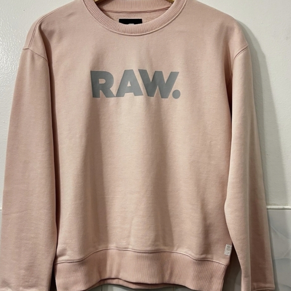 NWT - G-Star Women's Blush Pink Crew Neck Sweater, Size Med - Picture 2 of 4
